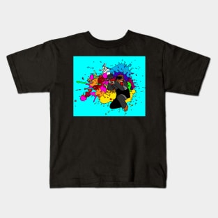 Colorful Paintball Motif Kids T-Shirt